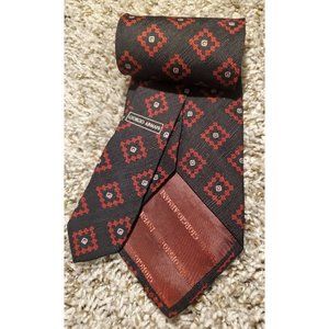 GIORGIO ARMANI CRAVATTE SILK VTG MADE IN ITALY MENS NECKTIE TIE LUXURY GEOMETRIC